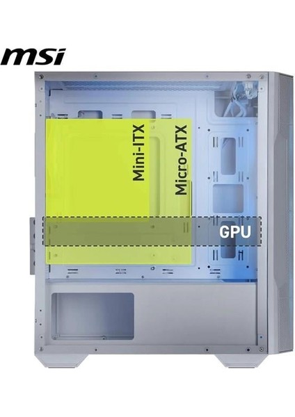 Msı Mag Force M100R Whıte Gamıng Mıcro-Tower Pc Kasası Beyaz fırsatları