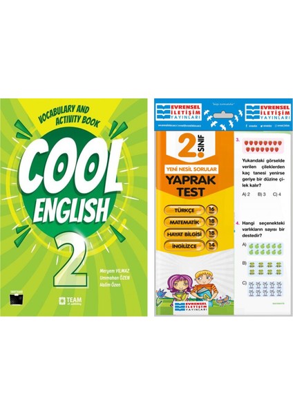 Team Elt 2. Sınıf Cool English Vocabulary And Activity Book ve Evrensel Tüm Dersler Yaprak Test Seti 2 Kitap
