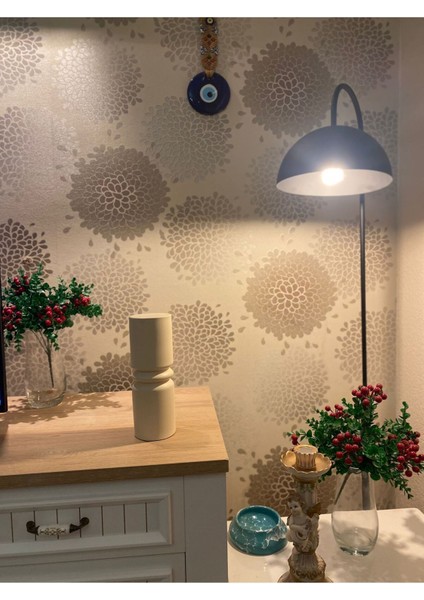 Pillar Seramik Vazo - Dekoratif Ev Aksesuarı - Bej - 26CM * 9cm fırsatları