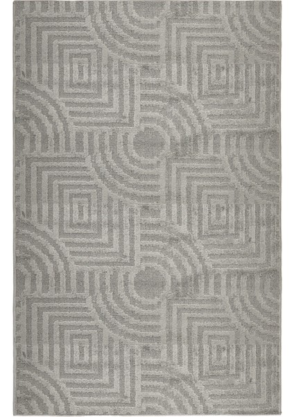 Soft Geo Shaggy Halı - Antrasit - 120X180 cm