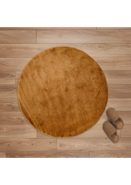 Soft Yuvarlak Halı - Bej - 120X120 cm