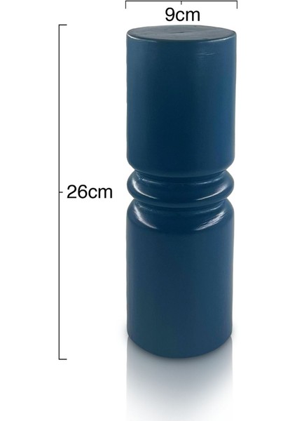Pillar Seramik Vazo - Dekoratif Ev Aksesuarı - Derin Mavi - 26CM * 9cm fiyatları