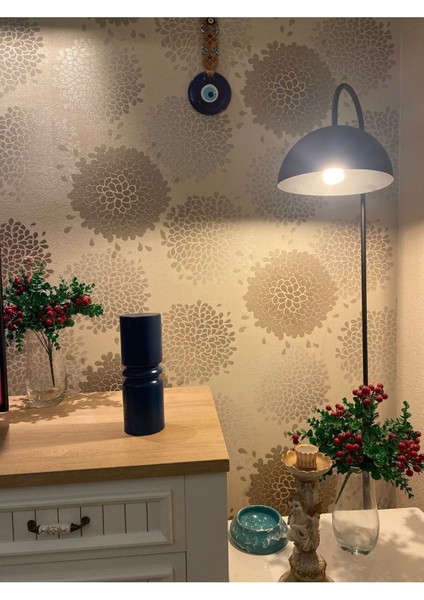 Pillar Seramik Vazo - Dekoratif Ev Aksesuarı - Derin Mavi - 26CM * 9cm fırsatları