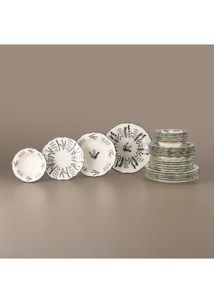 Kitchen Fragile 24 Parça Yemek Takımı - Renkli