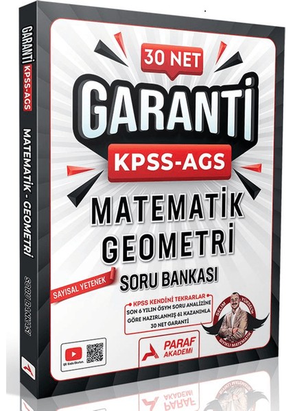 Paraf Akademi KPSS-AGS Matematik Geometri Soru Bankası 128 Sayfa 30 Net Garantili