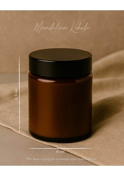 Lavanta ve Mandalina Kokulu 4’lü Mum Seti - El Yapımı Soya Wax Mum Seti - Amber ve Şeffaf Cam Kavanozlarda Doğal ve Dekoratif Tasarım modelleri