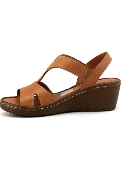 D23YS-1055 Deri Comfort Kadın Sandalet modelleri