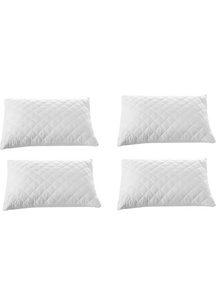 4 Lü Kapitoneli Yastık Koruyucu 100 Pamuk 50X70