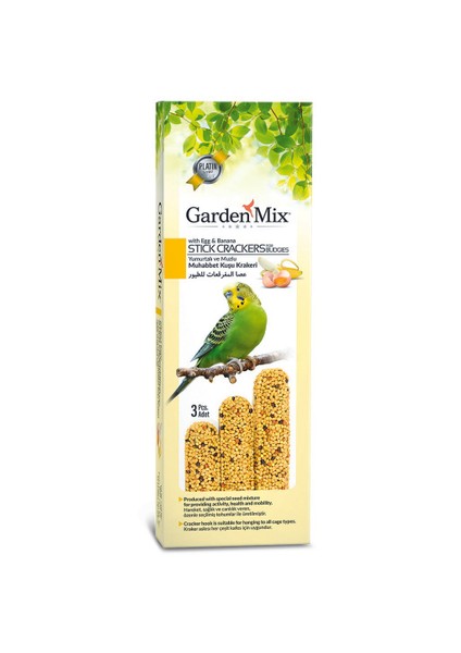 Gardenmix Platin Muzlu Yumurtali Kuş Krakeri 3lü x 3 Adet Drstr