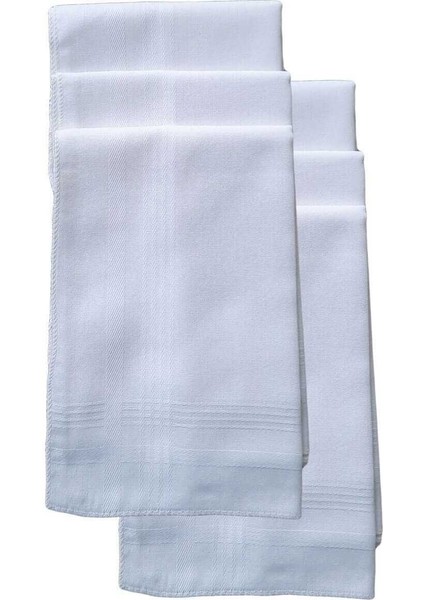 6 Lı El Cep Yaka Kumaş Mendil 36X36 cm 100 Pamuklu Tm Beyaz fiyatları