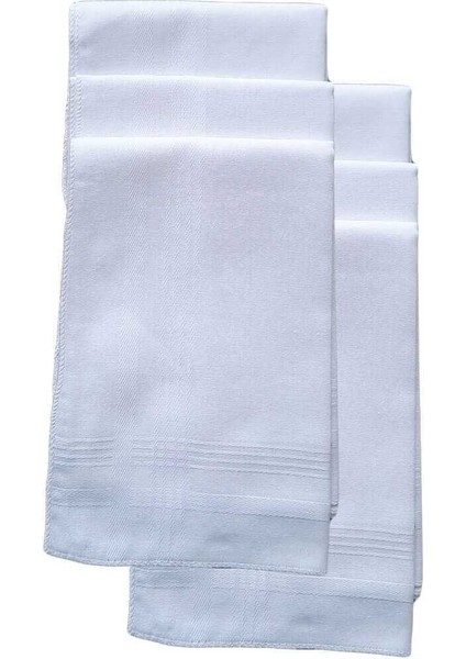 6 Lı El Cep Yaka Kumaş Mendil 36X36 cm 100 Pamuklu Tm Beyaz modelleri