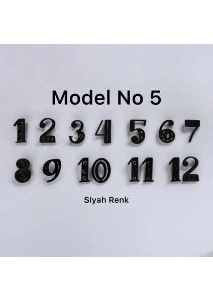 - Ahşap Kontraplak Lazer Kesim Duvar Saati Rakam Seti - Eğlenceli Font - Yükseklik 3 cm