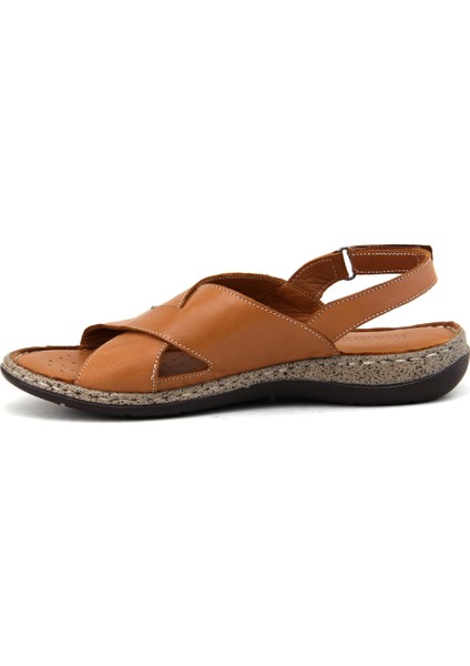 D23YS-1085 Deri Comfort Kadın Sandalet modelleri