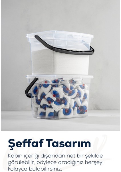 2'li 4L Beyaz Saklama Kutusu Seti, Pratik ve Şık Organizatör, Plastik, 2 Parça fiyatları