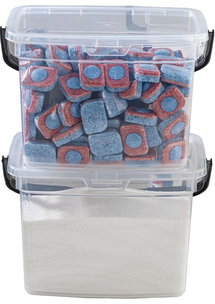 2'li 4L Beyaz Saklama Kutusu Seti, Pratik ve Şık Organizatör, Plastik, 2 Parça indirimleri