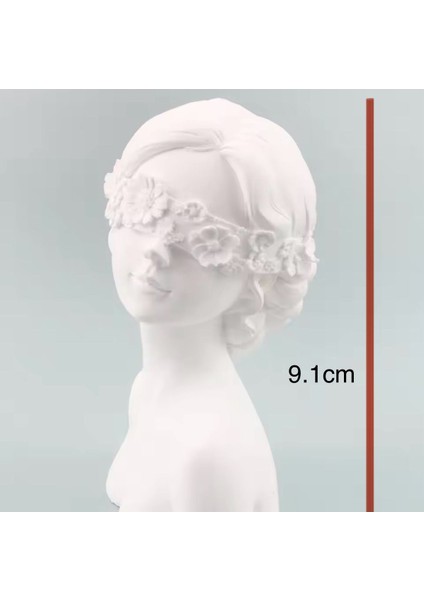3lü Set Kadın Figürlü Biblo Prizma Saksı Organizer Tabak & Hediyelik Eşya & Dekor Süs