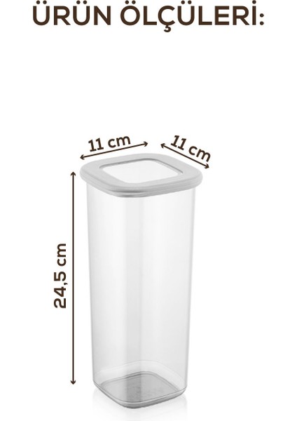 12'li büyük boy beyaz saklama kabı seti, etiketli, kare, pratik ve şık tasarım