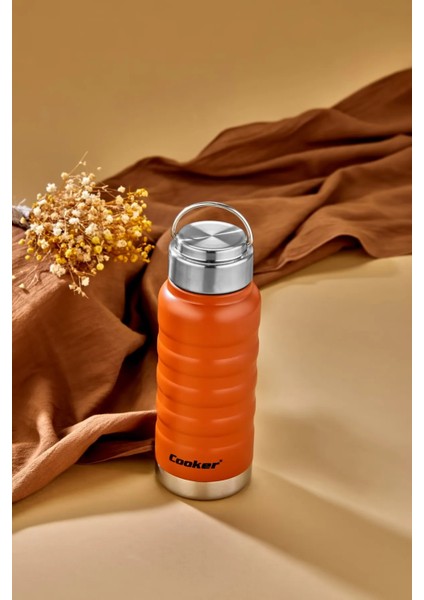 400 ml Turuncu Paslanmaz Çelik Termos – Su, Meşrubat, Çay Için | Kamp, Okul, Piknik, Servis & Ikram indirimleri