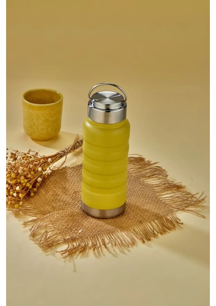 400 ml Sarı Paslanmaz Çelik Termos – Su, Meşrubat, Çay Için | Kamp, Okul, Piknik, Servis & Ikram modelleri