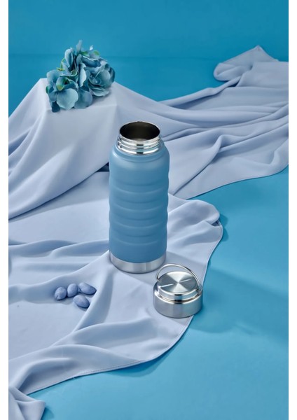 400 ml Mavi Paslanmaz Çelik Termos – Su, Meşrubat, Çay Için | Kamp, Okul, Piknik, Servis & Ikram fiyatları