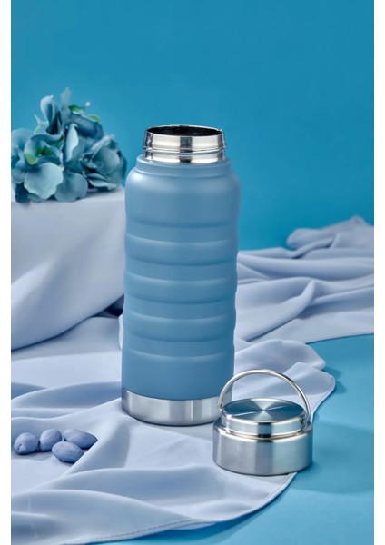 400 ml Mavi Paslanmaz Çelik Termos – Su, Meşrubat, Çay Için | Kamp, Okul, Piknik, Servis & Ikram indirimleri