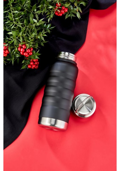 400 ml Siyah Paslanmaz Çelik Termos – Su, Meşrubat, Çay Için | Kamp, Okul, Piknik, Servis & Ikram modelleri