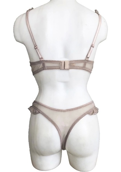 Night Flight Destekli Fırfırlı Sütyen Takımı Vizon Renk Kod 2137 fiyatları