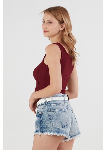 Fitilli Dikişli Crop Body modelleri