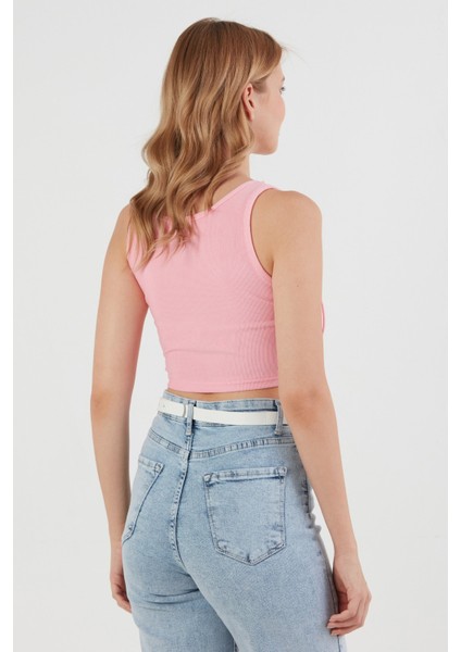 Fitilli Dikişli Crop Body