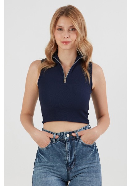 Fitilli Yarım Fermuarlı Kolsuz Bluz fiyatları