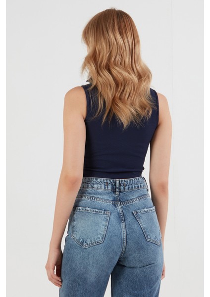 Fitilli Yarım Fermuarlı Kolsuz Bluz modelleri