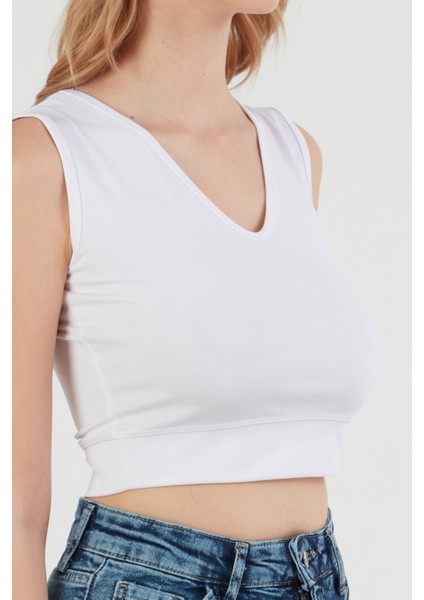 Basic V Yaka Crop Body indirimleri