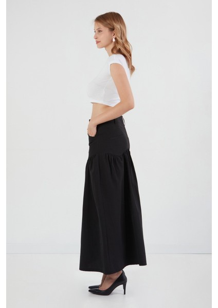 Düğmeli Cepli Terikoton Etek fiyatları