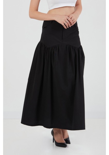 Düğmeli Cepli Terikoton Etek fırsatları