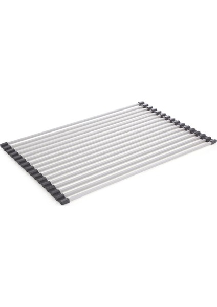 Katlanabilir lavabo üstü mutfak rafı, şık ve pratik gri tasarım, 32x58 cm modelleri