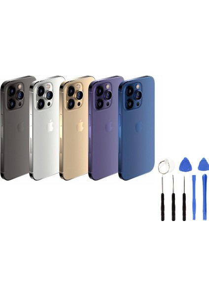 Apple Iphone 14 Pro Max Arka Kapak +B7000 Yapıştırıcı+Tamir Seti