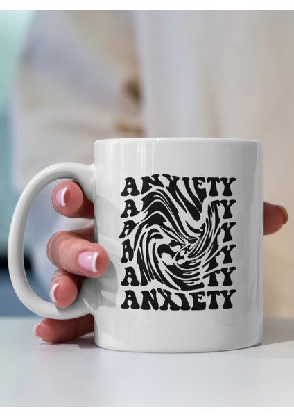 Kupa Bardak - Anxiety Desenli Kupa Bardak - Hediyelik Kupa Bardak