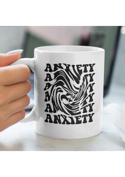 Kupa Bardak - Anxiety Desenli Kupa Bardak - Hediyelik Kupa Bardak