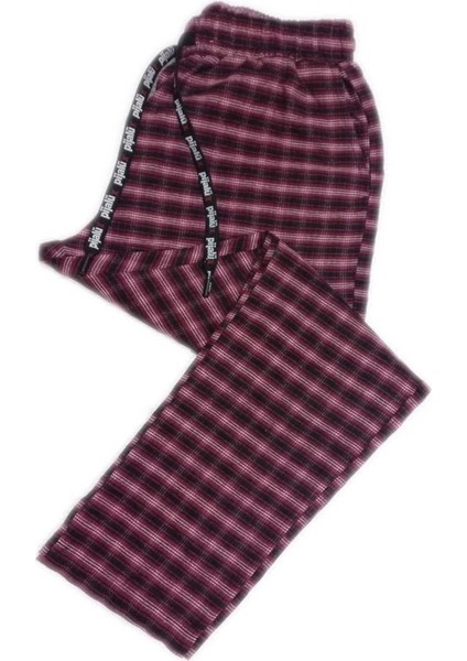 Pijalüx Erkek Kareli Poplin Cepli Alt Pijama