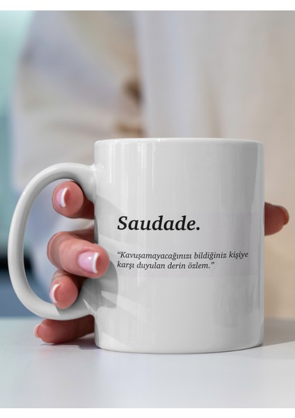 Kupa Bardak - Saudade Desenli Kupa Bardak - Hediyelik Kupa Bardak
