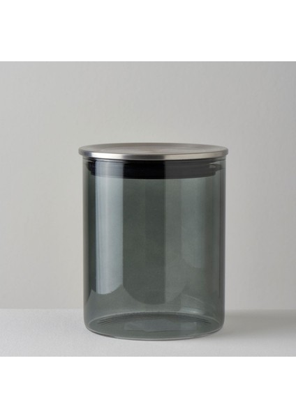 Kavanoz, metal kapak, 720 ml, füme renk, şık ve kullanışlı saklama çözümü
