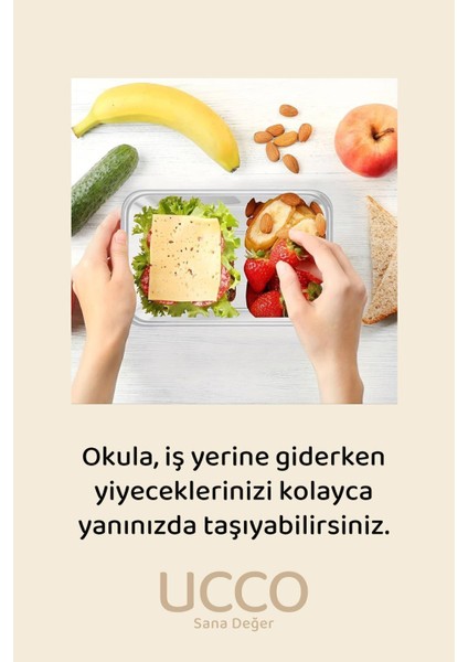 10'lu 1000 ml Sızdırmaz Saklama Kabı Seti, Mikrodalga ve Buzdolabı uyumlu, turuncu renk