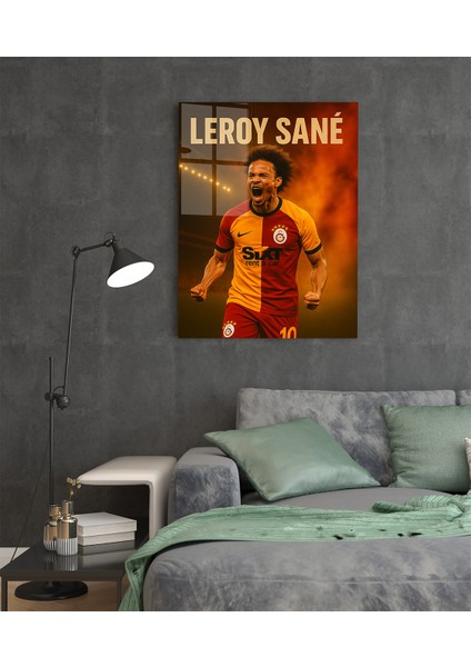 Metal Poster Galatasaray Leroy Sané - Dekoratif Metal Poster - Hediyelik Çerçevesiz Tablo modelleri