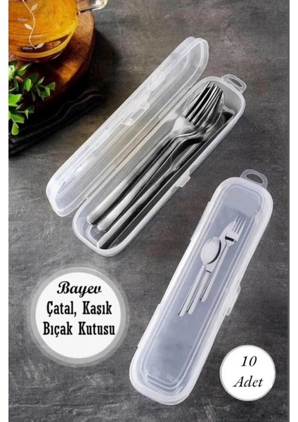 Şeffaf 10'lu Çatal Kaşık Bıçak Saklama Kutusu Seti, Plastik, Düzenleyici, Pratik, Hacim: 0-249 ml fiyatları