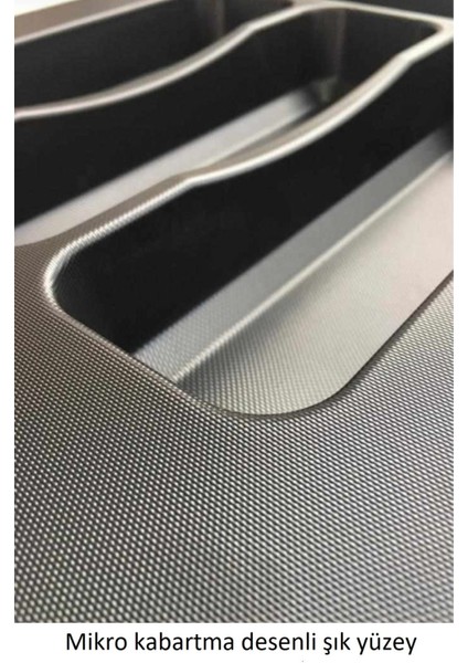 Antrasit 6 gözlü çekmece içi kaşıklık, ayarlanabilir, plastik, 37x49 cm indirimleri