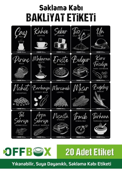 6’lı 12 Parça 1,2 Litre Kare Saklama Kabı Seti, 20 Etiket, Gri, Plastik indirimleri