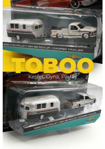 Maisto 1:64 Ölçekli 1993 Chevrolet 454 Ss Pickup Çeki Karavan Modeli – Alaşımlı & Abs fırsatları