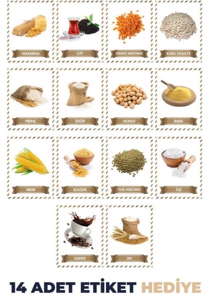 Şeffaf saklama kabı seti, 1.2 lt, 12'li, etiketli, mutfak düzeni için ideal