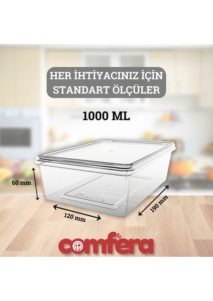 10'lu 1L Kendinden Kapaklı Buzluk Saklama Kabı Beyaz, Pratik ve Şık Saklama Çözümü modelleri