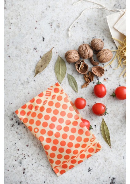 3'lü Balmumlu Saklama Kumaşı Seti, Renkli ve Yeniden Kullanılabilir, Sarı modelleri